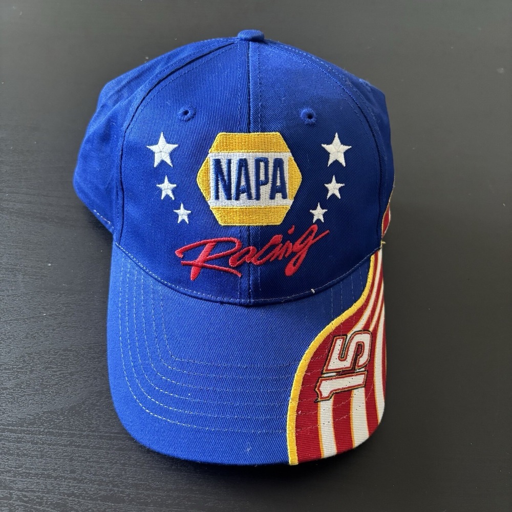 Napa Racing #15 Driving Cap Blue USA Flag Strapback OSFM
